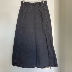 Uniqlo U Black Denim Skirt XS